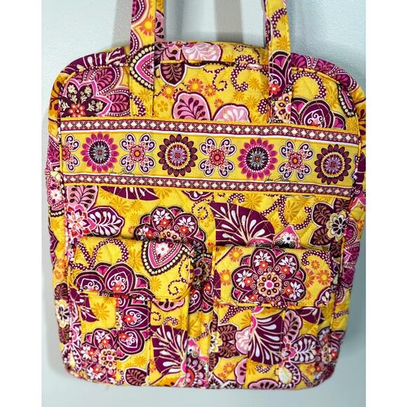Vera Bradley Tall Zip Tote Bali Gold Retired - Picture 2 of 9